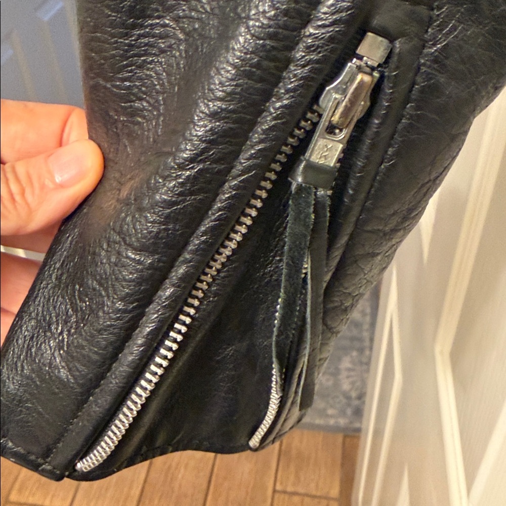 Interstate Leather Black Leather Motorcycle Jacket Size 38 - Picture 5 of 9